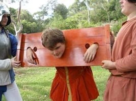 Student in pillory
