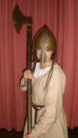 Student holding a long-axe